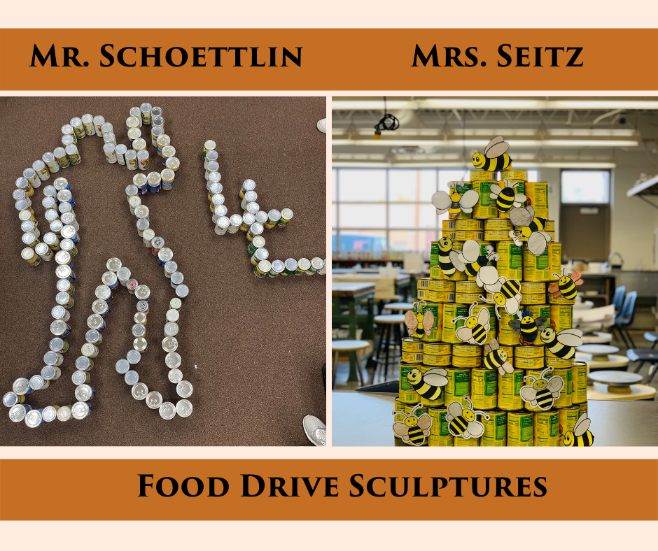 Food Drive Sculpture contest winners