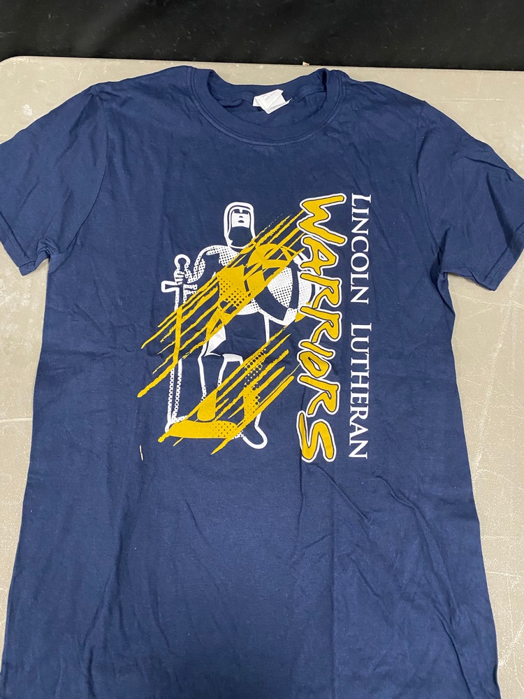 Navy T-Shirt with Warriors Logo on it