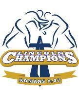 Champions Wrestling logo with two figures wrestling and a sword that forms a cross