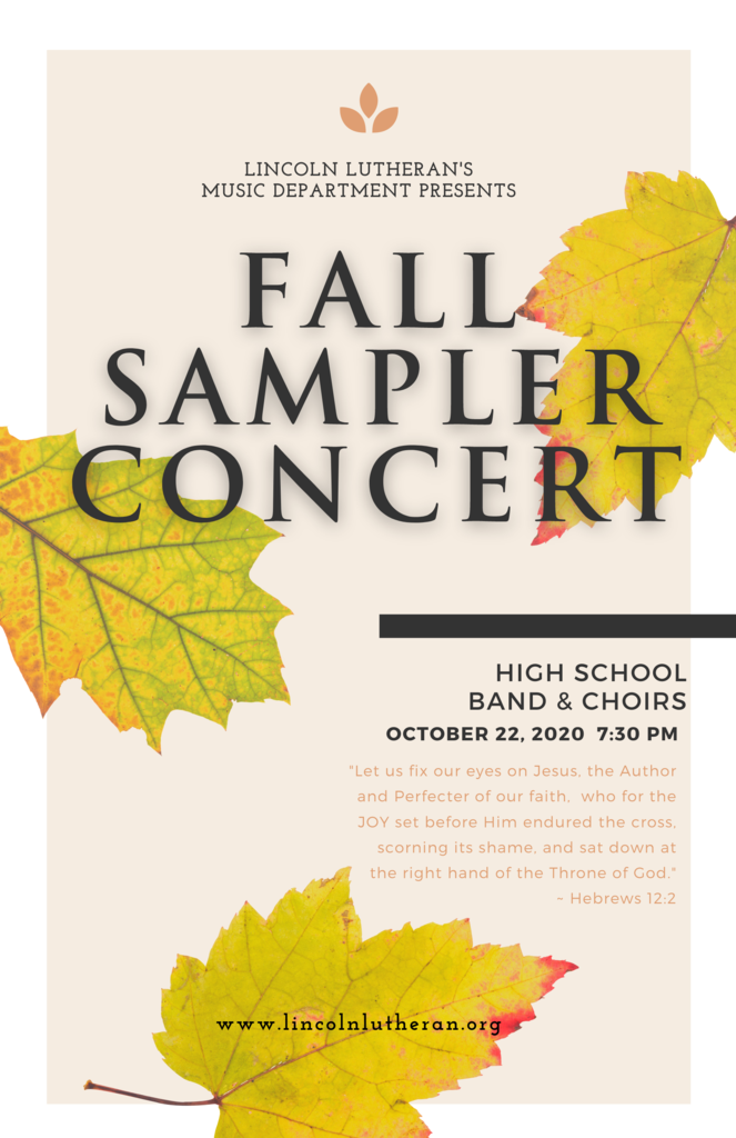 Fall Concert poster with autumn leaves