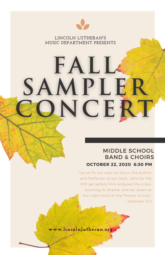 Fall Concert poster with autumn leaves