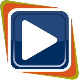 Striv TV logo - white arrow on a blue square