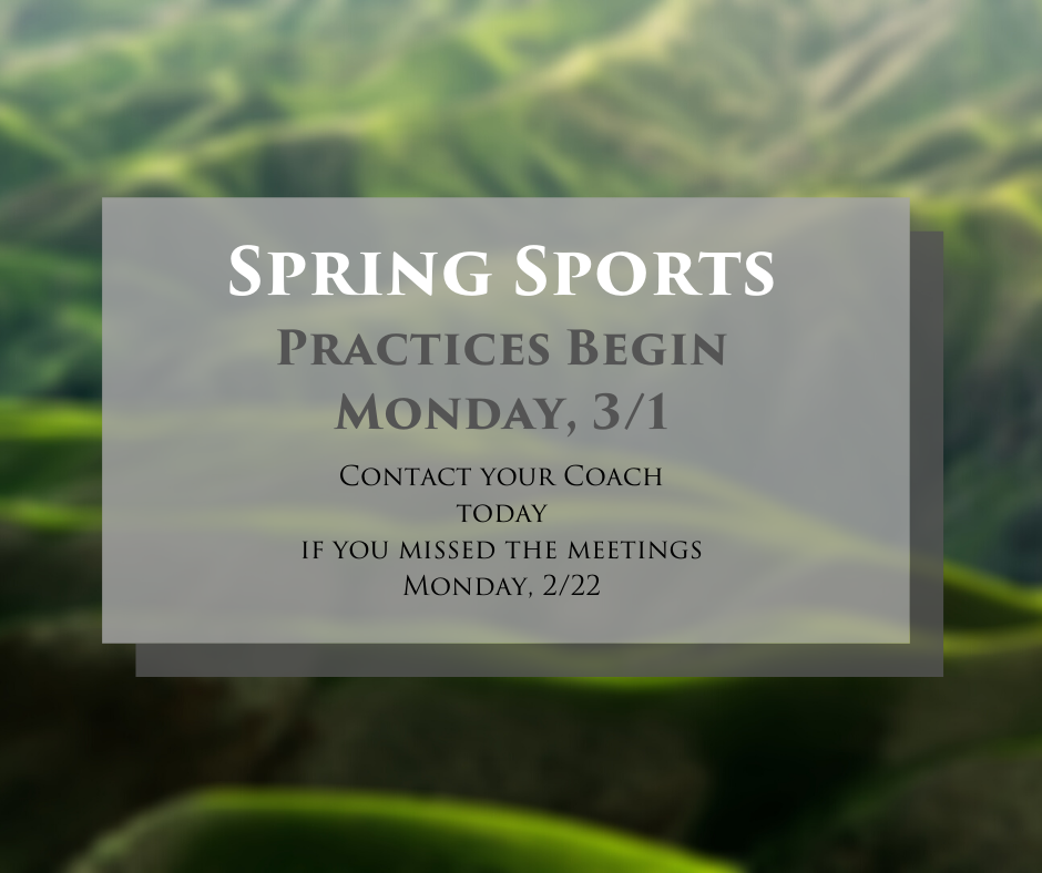 Spring Sports on a green hills background