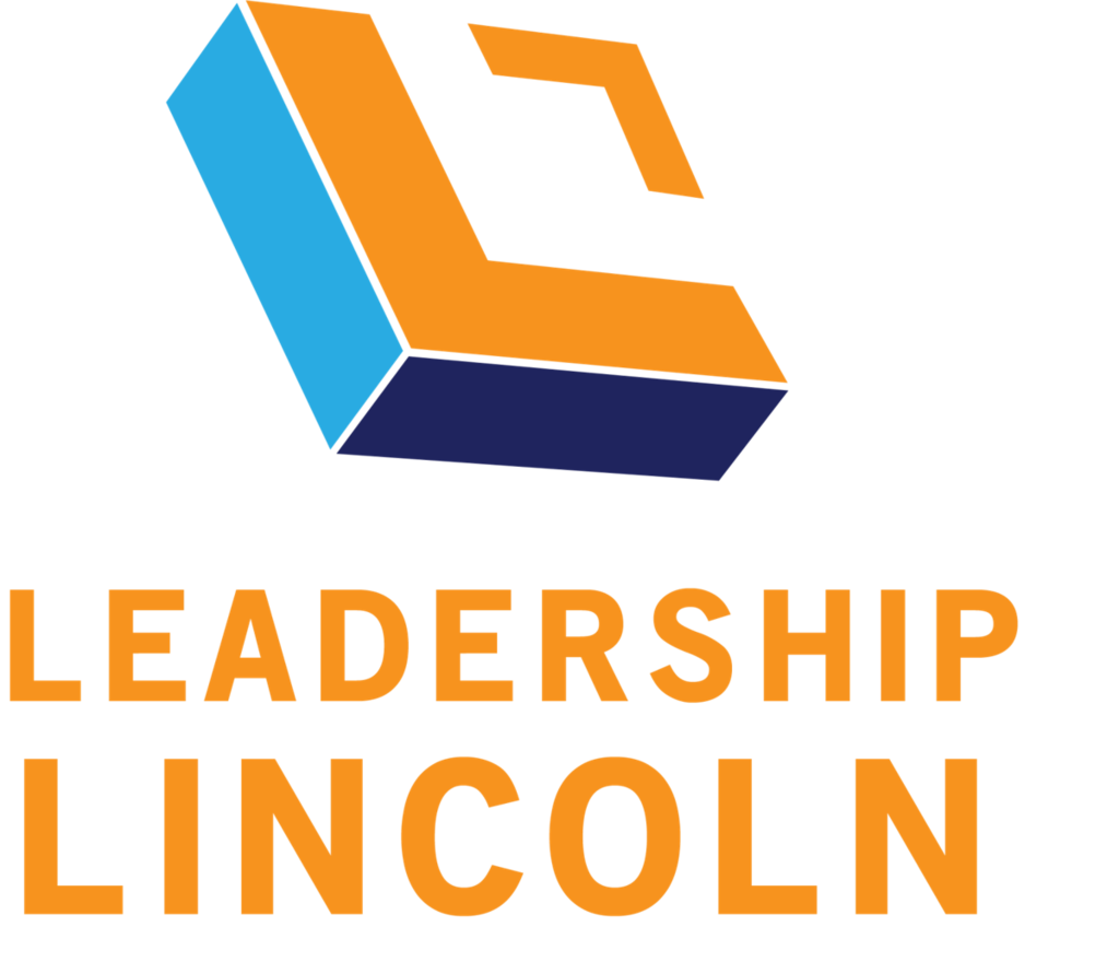 Youth Leadership Lincoln Logo in blues and orange