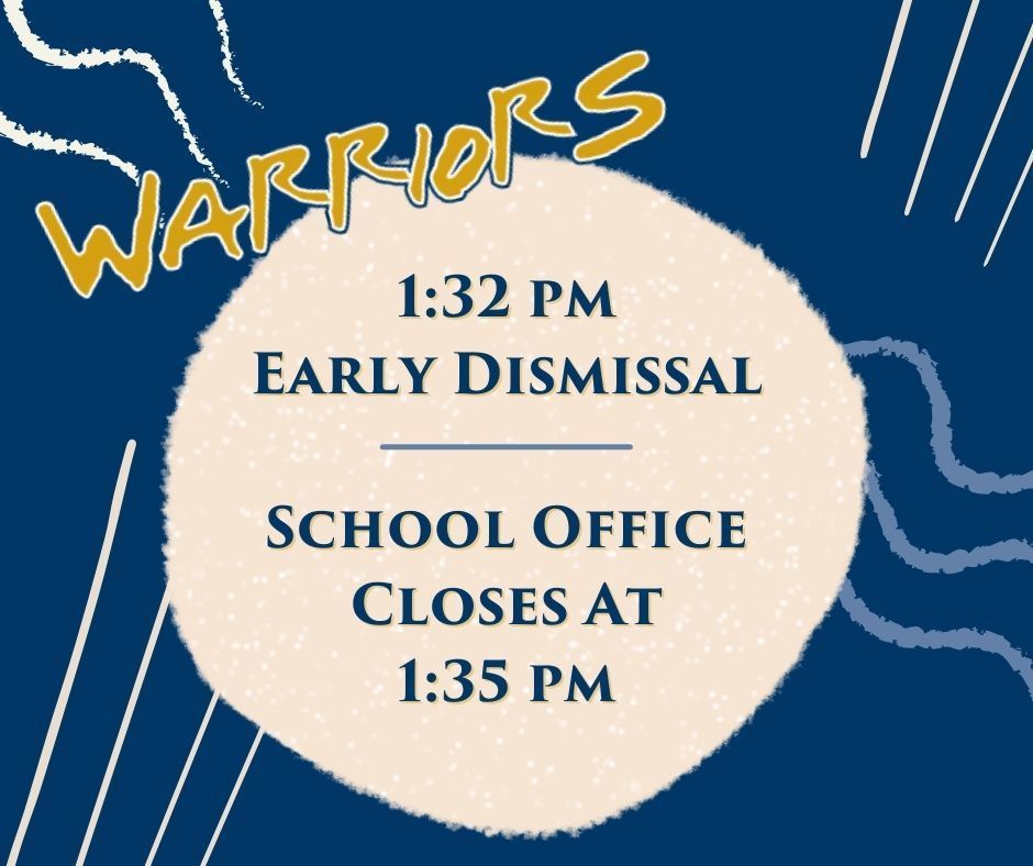 1:32 dismissal and office closure sign
