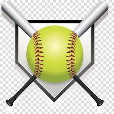 Softball with bats and homebase