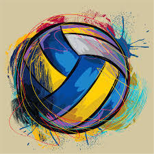 Colorful volleyball